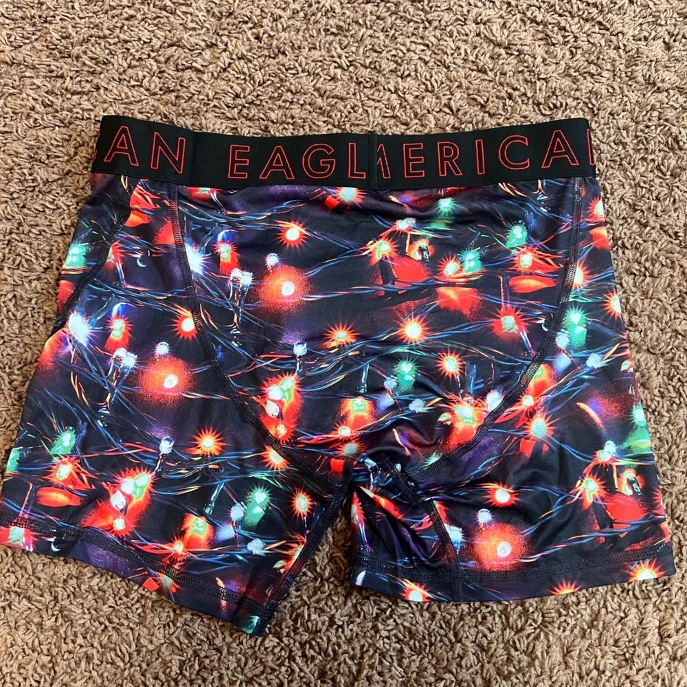 American Eagle‎ Christmas Lights Boxer Briefs Flex Holiday Underwear Medium NWT